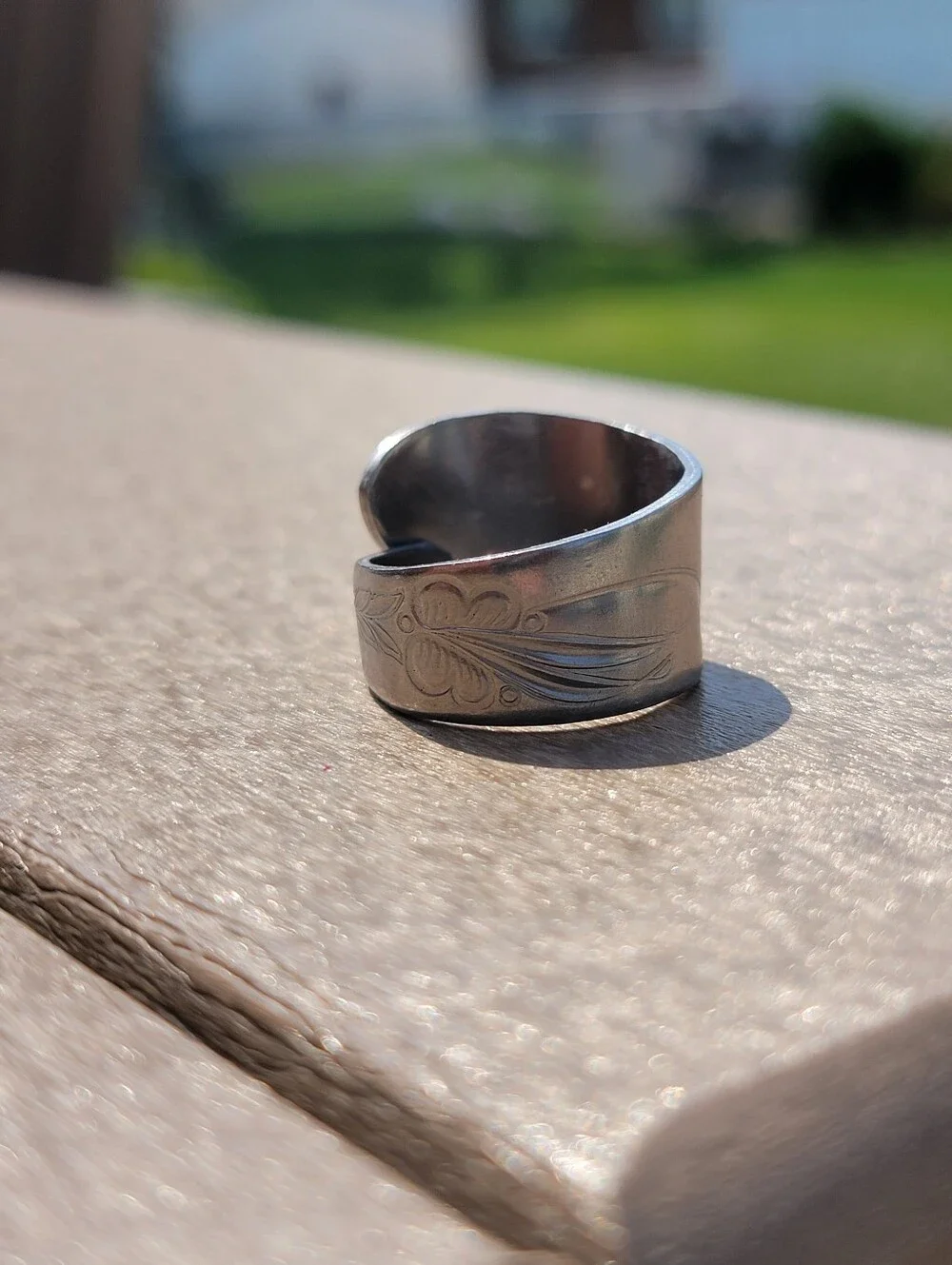 11.5 Sized Handmade Butterfly Spoon Ring